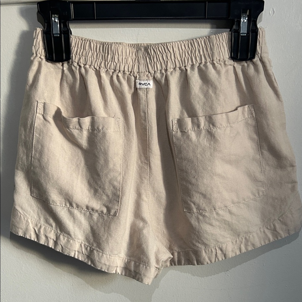 RVCA Women's Linen Cotton Blend Every Day Wear Summer Beach Vacation Shorts - Picture 3 of 10